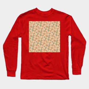 Orange Dotted Animal Print Long Sleeve T-Shirt